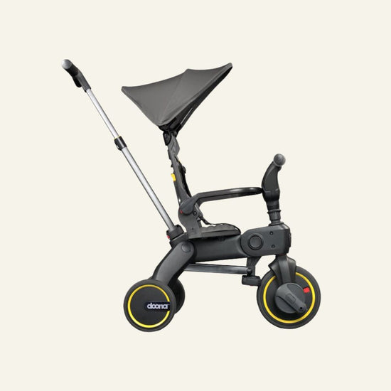 Doona Liki Trike S1 for rental from Baboodle. With Parent steering handlebar. From £22 per month