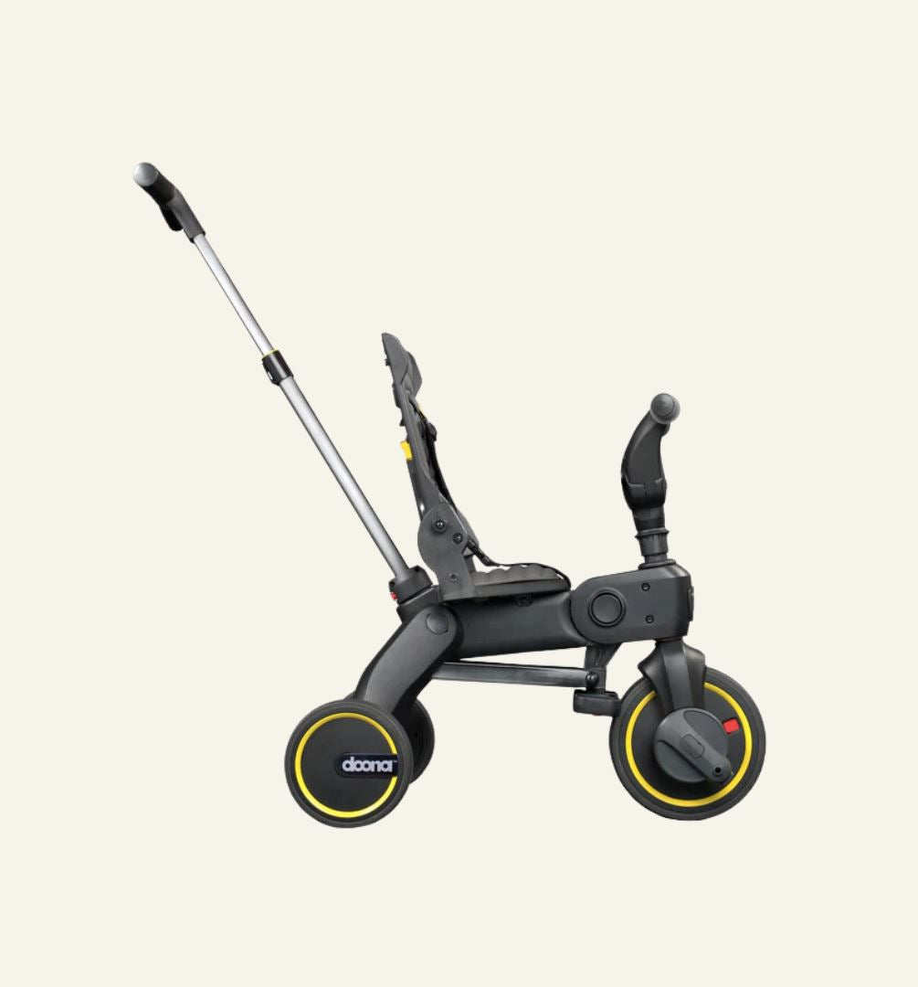 Doona Liki Trike S1 for rental from Baboodle. With parent steering handlebar. From £22 per month